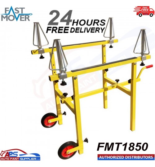 FAST MOVER TOOLS (FMT1850) ALLOY WHEEL PAINTING TROLLEY TAKES 4 WHEELS